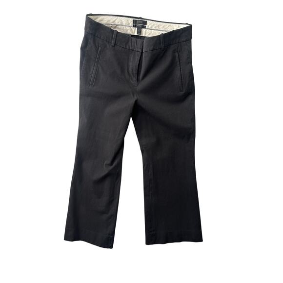 J. Crew Teddie Kick Flare Cropped Capri Pants – Black – Size 6 - Picture 1 of 7
